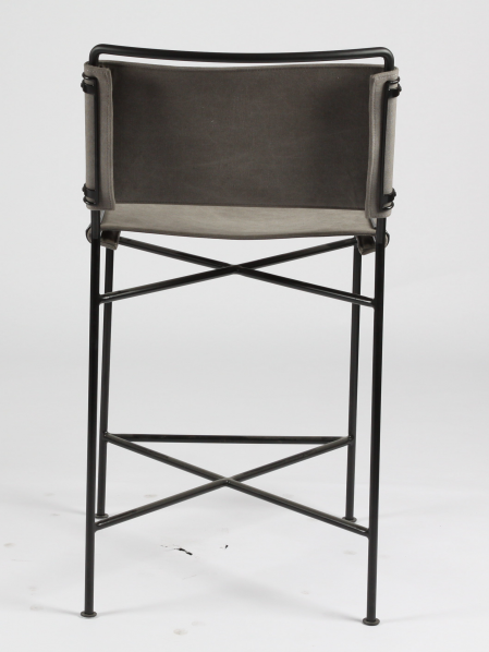 Simple Design metal leg soft fabric Bar Chair
